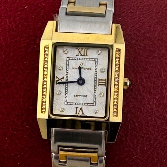 Vintage Jean Fendi Tank Style Swiss Made Watch Sapphire Crystal Roman Numerals - Picture 1 of 8